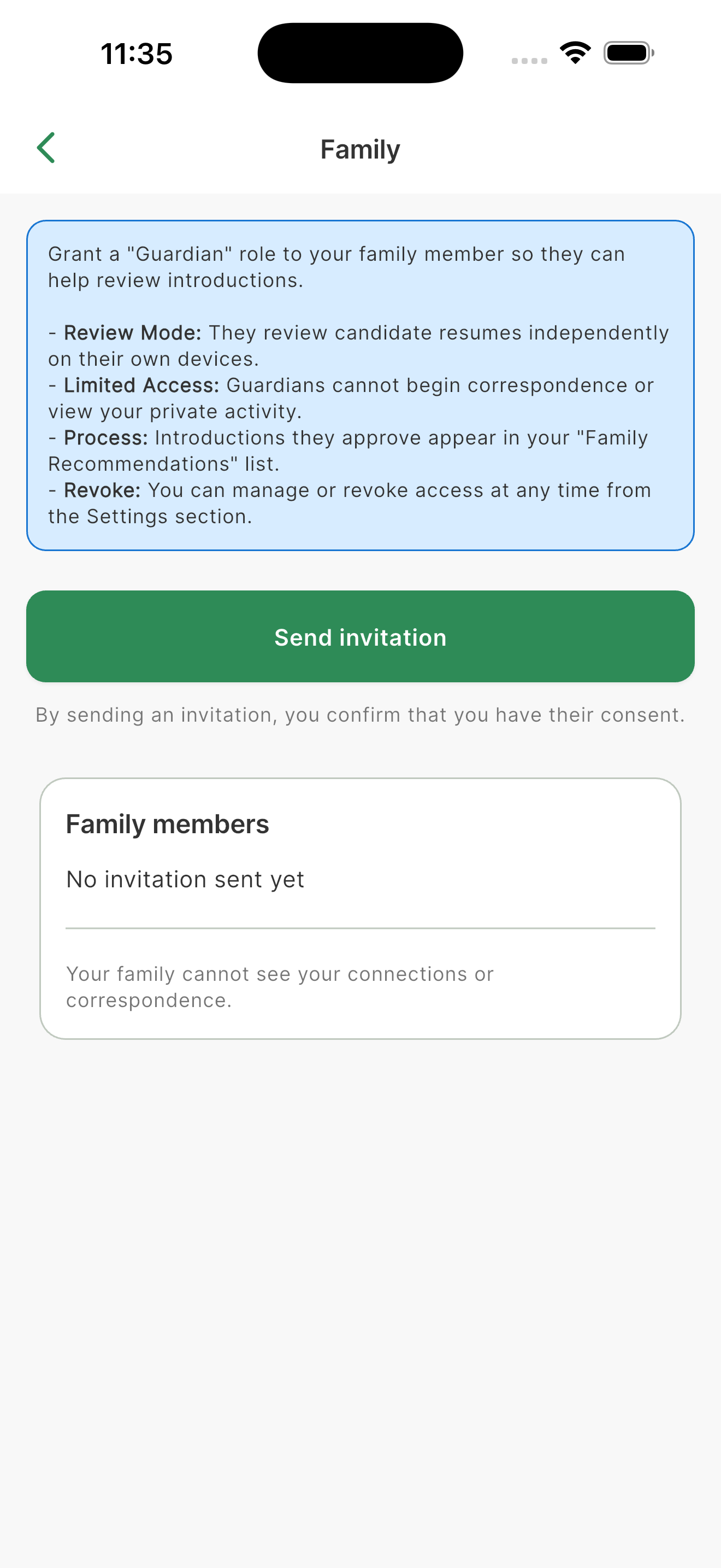 Family can take part
