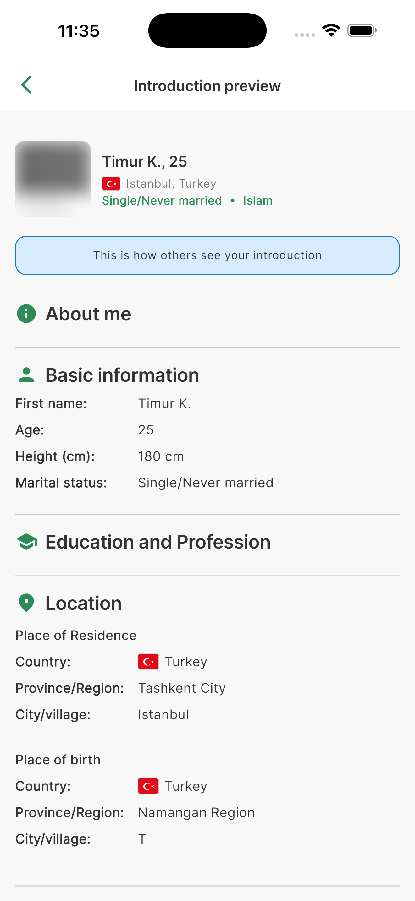 Your profile, your control