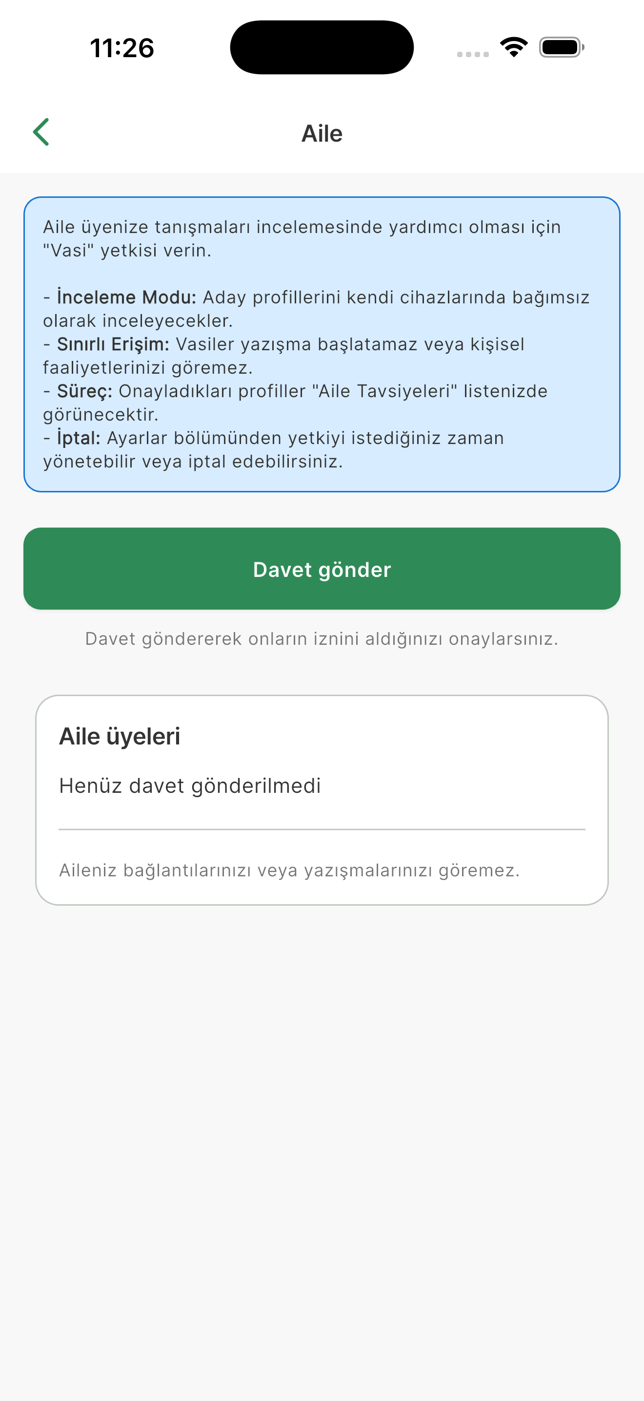 Aile de sürecin içinde