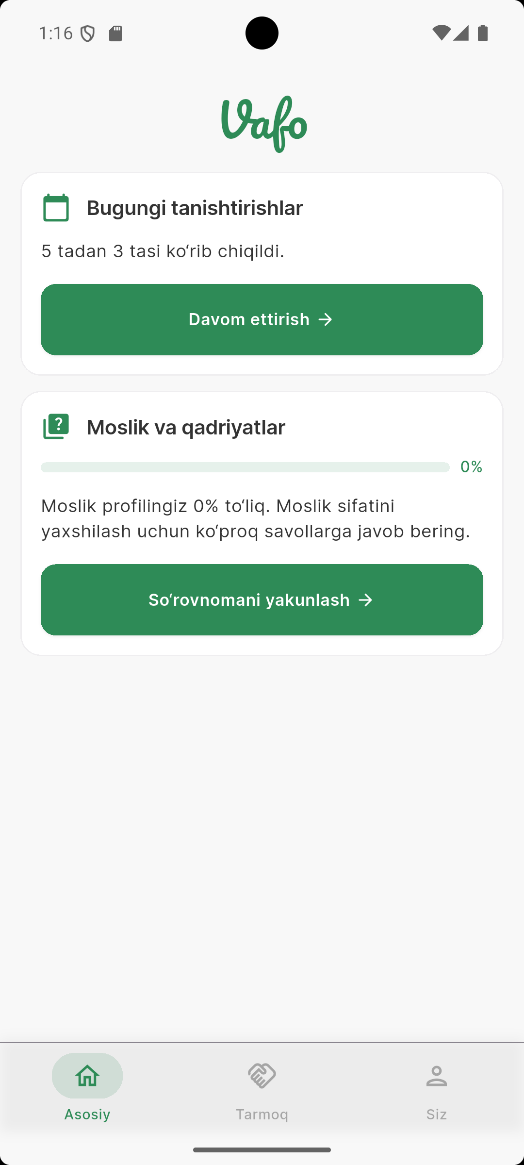 Kunlik tanishtirishlar
